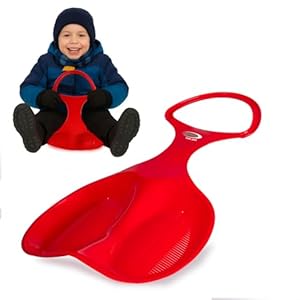 JAMARA 461154 Snow Play Schneeflitzer - Rutschfahrzeug, Schlitten, Bob Schnee Fahrzeug Kinder, Wintersport Spielzeug, Geschenkidee für Kids, Haltegriff, Schlagzäher Kunststoff