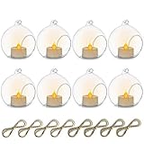 HECHO HERMOSAMENTE: Es una obra de arte hecha a mano, hecha de vidrio de borosilicato, resistente a altas temperaturas (se puede usar entre -20 ℃ a 150 ℃). Nuestro globo haning aporta elegancia a la decoración de la mesa de bodas, centros de mesa y regalos, fiestas, cumpleaños, San Valentín, Navidad y es un regalo perfecto para amigos, familiares, seres queridos o inauguraciones de casa.