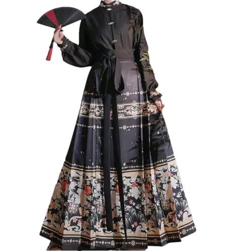 Ensemble hanfu jupe visage de cheval pour soirée culturelle et shooting photo
