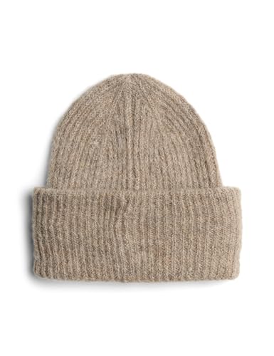 PIECES - Pieces Bonnet en Laine Pcbera Noos pour Femme - Marron - Taille Unique