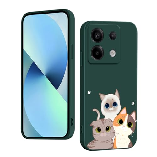 WOKEZ Kattmönster Fodral för Xiaomi Redmi Note 13 5G - Stötsäkert Silikon
