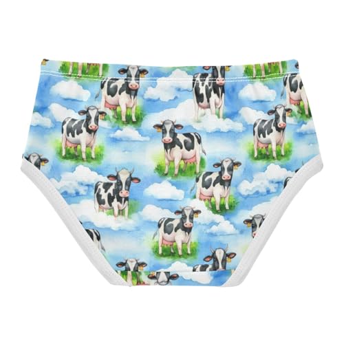 Joisal Girls Underwear Toddlers 2t Cotton Cute Panties Girl Fancy Kids Briefs Undies Cute Black White Cows2