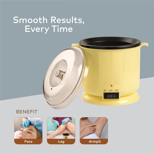Image of Wax Heater For Women, Waxing Kit Women All Skin Types Hands, Legs, Underarms, Bikini, Intimate Area wax warmer Professional Wax Machine Waxing For All Skin Types (Red)