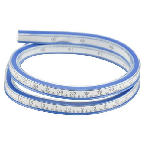 TOVOT 20 Inch (50cm) Flexible Curve Ruler Flex Design Rule Design Rule Measure Tool,deal for Use: Engineering Drawing, Design Graphics, Garment Design Cover