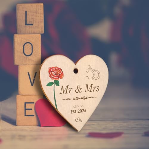 EYITUPC Rotating Mr and Mrs Photo Frame Wedding Gifts for Bride and Groom - Image 2