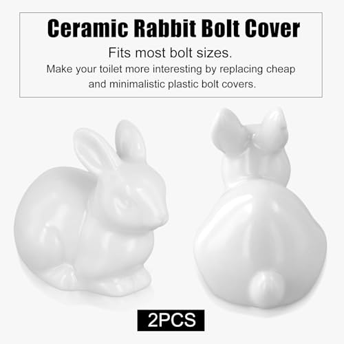 Peutier 1015496 2Pcs Toilet Bolt Covers, Decorative Toilet Screw Covers Cute Hidden Toilet Screw Caps For Bottom Of Toilet Fits Most Bolts thumb #6