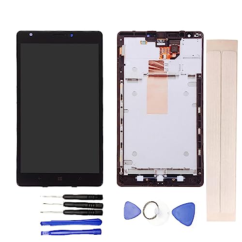 JayTong LCD Display & Replacement Touch Screen Digitizer Assembly with Free Tools for No-kia Lumia 1520 Black with Frame
