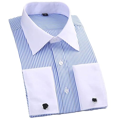 Chemise de mariage à rayures pour homme en coupe standard idéale pour les grandes cérémonies