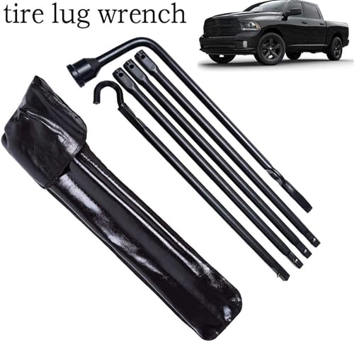 Image of Heavy-Duty Tire Lug Wrench Tool Kit for 2002-2008 Dodge RAM 1500 - Carbon Steel, Rust-Resistant, Complete with Lug Nut Wrench, Extensions, Jack Wrench & Storage Case - Ideal for Tire Changes