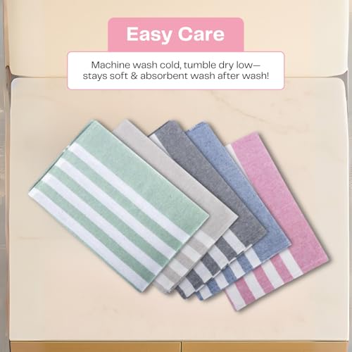 Image of Premium Hand Towels | 180 GSM Cotton Hand Towels | Hand Towel Set of 5 | Hand Towel for Gym | Soft Towels | Size 16W x 25L (Multicolor, Pack of 5)