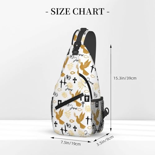 Jesus Cross Crossbody Bag Lightweight Sling Backpack Shoulder Bag for Travel Hiking Daily Use Chest Pack for Men Women3