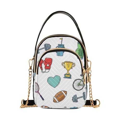 Image of MCHIVER Golf Crossbody Bag for Women Cell Phone Purse Wallet with Removable Chain Shoulder Handbag