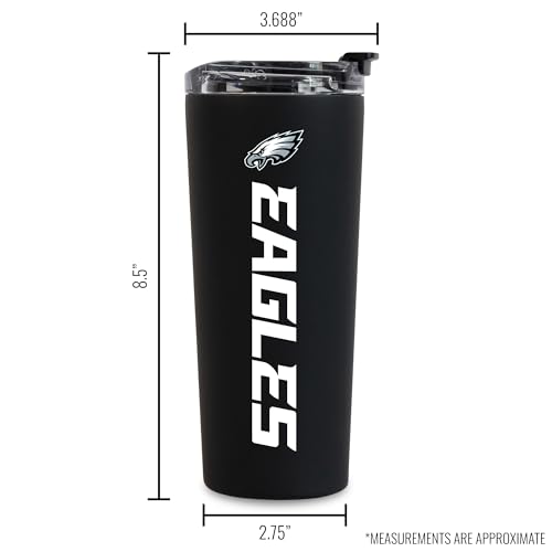 Image of Rico Industries NFL Football 24oz Stainless Steel Tumbler with Lid and Dual Functioning Lid