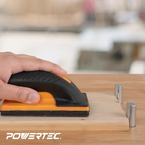 Image of POWERTEC 71159-P3 Bench Dog Clamps 3 /4 Inch x 2-3 /8 Inch for 3 /4 Dog Hole, Spring Loaded Hold Down Clamps for Woodworking Workbenches, 6 Pack