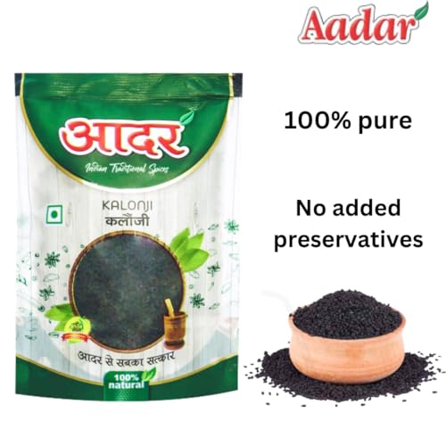 Image of Aadar Spices Whole Black Cumin Seeds 100g, Sabut Kalaunji (Nigella Seeds) - No Added Preservatives