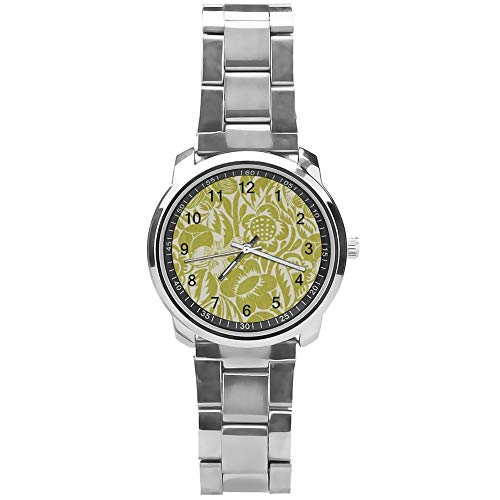 Preisvergleich Produktbild Soloatman Herren-Armbanduhr, Blumen, Totenkopf, Analog, mit Stahlband