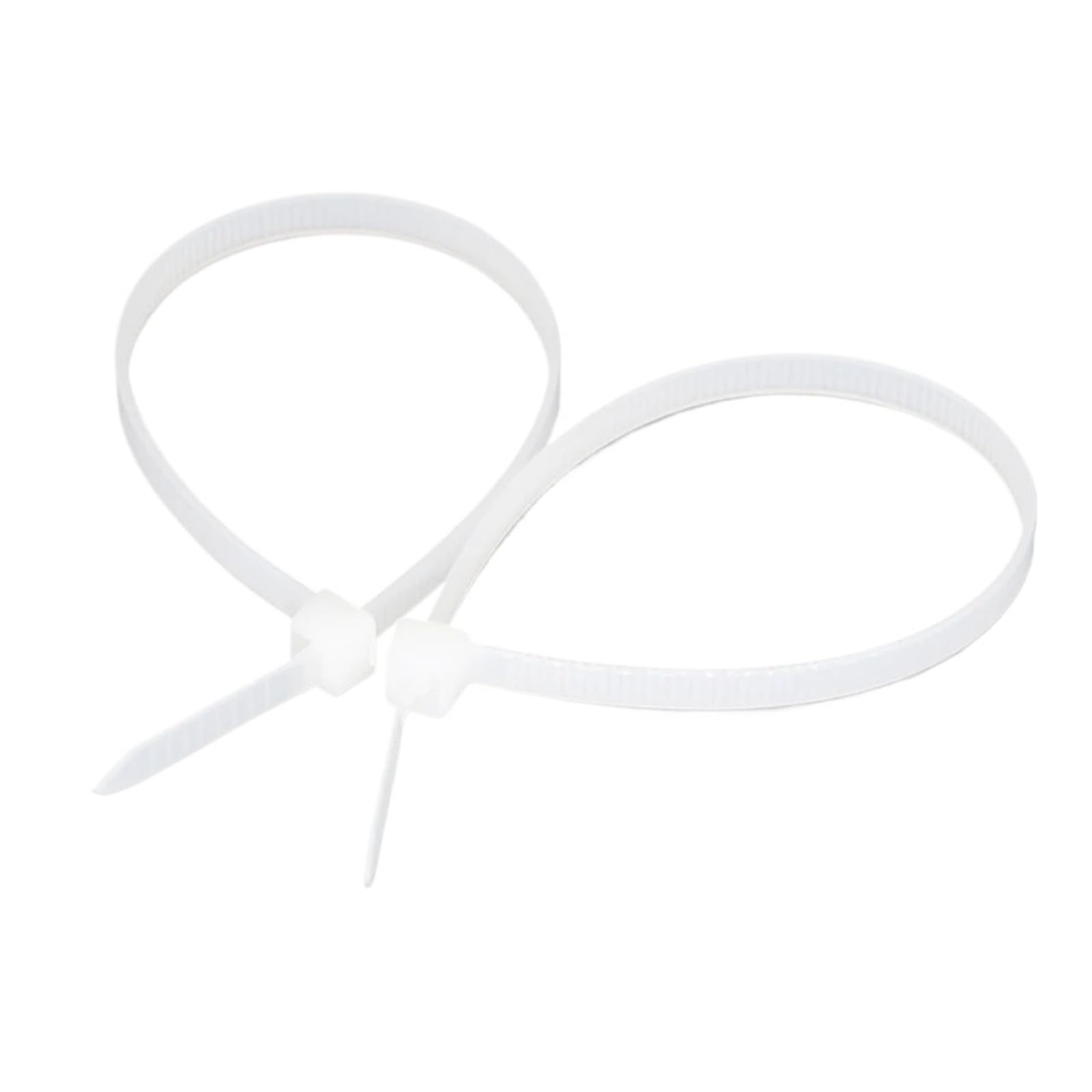 Fascette con cerniera, 5 fascette da 300/350/380/400/430/450/500 mm, larghezza 4,8 mm, colore bianco e nero, in nylon autobloccante, fascette stringicavo lunghe (4,8), 5 x 430 mm, 150 pezzi neri