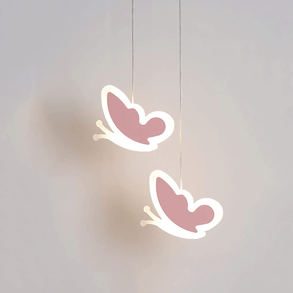 Lampada a Sospensione a LED in Acrilico da 13 W, Lampada a Sospensione a Forma di Farfalla, Accessori per lampade a Sospensione in Metallo, semplici lampade a Sospensione nordiche per camerette e