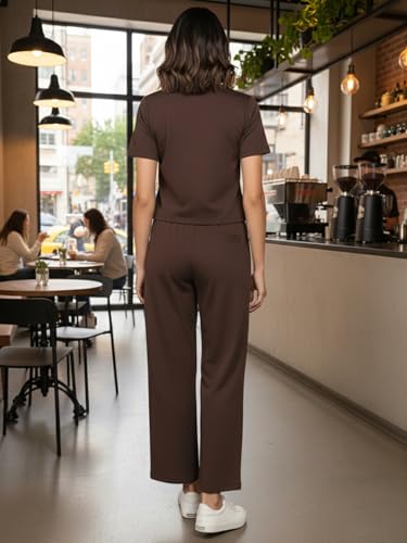 Image of CHKOKKO Women Jogging Suit Casual Summer Track Suit Co-Ord Set