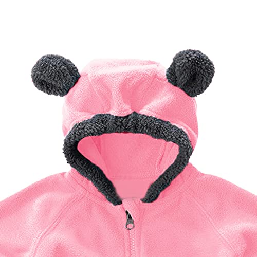 𝗧𝗲ddy Hooded Jacket for Kids 𝗦𝗵erpa Lined Thick Fleece Windproof Zip- Up Casual Coat Warm Shaggy Outerwear3