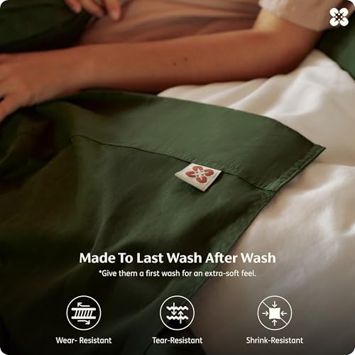 Image of Bedsure PureWoven 100% GOTS Certified Organic Cotton Sheets, Queen Size
