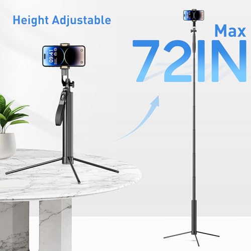 Liphisy SST01 72-Inch Metal Tripod And Selfie Stick For Cell Phone And Camera thumb #4