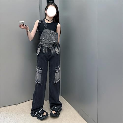 Betadog Girls Jeans Denim Elastic Wasit Wide Leg Baggy Pants Pocket Side Denim Cargo Pants Kids Summer Fall2