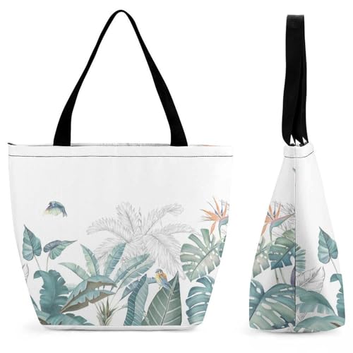 Sac de shopping oiseau blanc et vert pour célébrer la liberté d'évasion