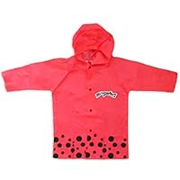 Miraculous Ladybug Girls Hooded Raincoat (3-4 Years) Red