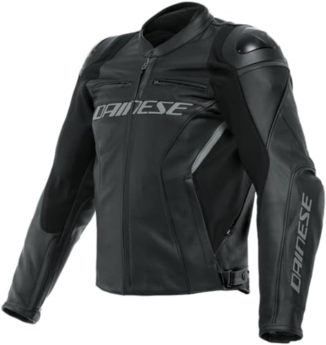 Dainese Racing 4 Motorrad Lederjacke (Black/Black,58)