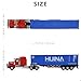Risopen 1/50 Scale Container Semi Truck Toy, Transport Box Trucks and Trailer Model for Kenworth W900 for Boys Childs Christmas Birthday Gifts- Blue