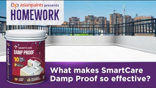 Image of Asian Paints SmartCare Damp Proof White - Waterproofing Membrane, 10-Year Warranty, Heat Reflective, Crack Bridging - 20 Liter (White)