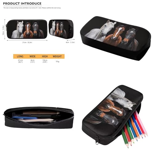 3D Horse Backpack for Teen Girls for Middle School 4 Piece School Bag Set with Lunch Bag Pencil Case Holder Keychain Girls Backpack 10-12 Years Old Casual Travel Bookbag Satchel Laptop Bags4