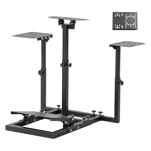 Dardoo Flight Racing Game Simulator stand Mount Fit for Logitech/Thrustmaster/Hotas Warthog G25 G27 G29 G920, Adjustable Sim Flight stand,Not Included Wheels,Pedals,Throttle & Joystick
