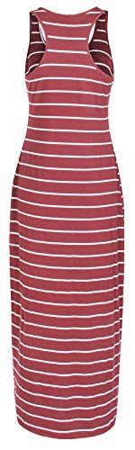 Image of Roselux Women Sleeveless Scoop Neck Striped Maxi Sundresses Loose Racerback Long Dress