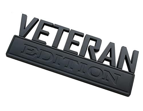 Yuyongtang 1X 7 Large Veteran Edition Va Emblem Badges Decal Car Flag Decal Military Replacement For F150 F250 F350 Chevy Silverado 1500 2500 Chevrolet C10 C15 (Black) #TOP2