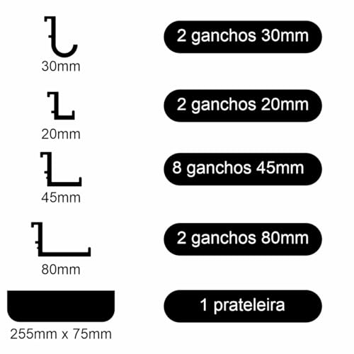 Pegboard Mdf Organizador Setup Gamer Home Office Preto 34x59