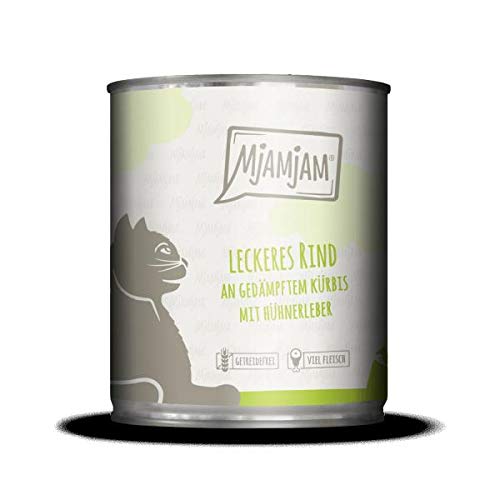 Produktbild von MjAMjAM Katzen Nassfutter Rind und Kürbis - 6 x 800 g