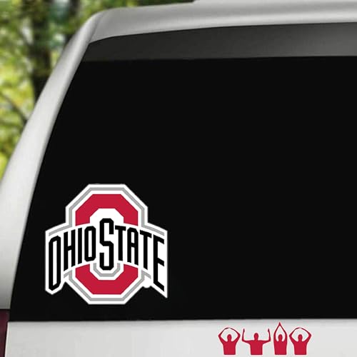 Image of Ohio State Sticker Pack - Featuring Big O Logo and Ohio Hand Sign Silhouette - Pack of 5 Waterproof Vinyl Decals for Cars, Trucks, SUVs, Laptops, Windows, Water Bottles, Coolers, Toolboxes