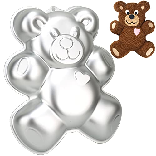 Pormasbenzer 12.8-Inch Bear Cake Pan Mould Aluminum 3D Animal Diy Cake Baking Pan For Birthday, Anniversary, Party, Christmas #TOP2