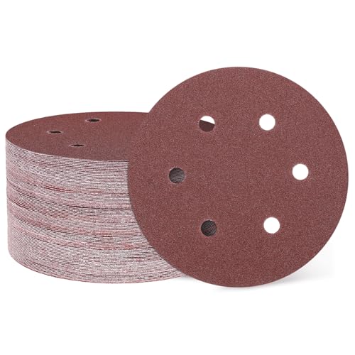 Papier abrasif 150 mm grain 80 à 6 trous pour ponçage sans encrassement