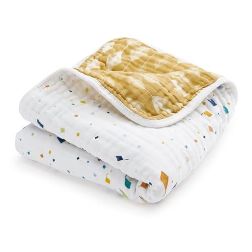 Image of aden + anais Essentials Cotton Muslin Dream Blanket, Perfect for Babies, Infants and Toddlers, Crib Blanket, Nursery Essential, Kite Parade