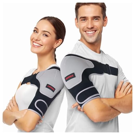 COMFORCE Shoulder Brace for Men and Women, Rotator Cuff Support Brace For AC Joint Paint Relief, Shoulder Compression Sleeve for Preventing Dislocation,Adjustable Straps Fits Left and Right Arm