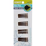 Conair Styling Essentials Mini Pins, Brown 36Ct. (Pack Of 3)