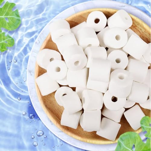 Image of TED TABBIES HI Quality Ceramic Ring Filter Media for Aquarium Filters | 500g + Free NET Pouch