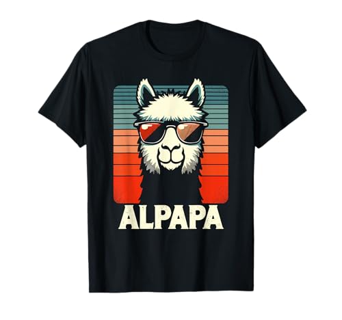 Bester Papa Alpapa Alpaka Frischgebackener Papa Vatertag T-Shirt