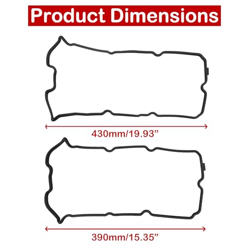 Image of Engine Cylinder Valve Cover Gasket Set Replace VS50608R MS96471 MS20327 Compatible with Nissan Altima Maxima Murano Quest Infiniti I35 3.5L V6 Upper Fuel Injection Plenum Gasket Set