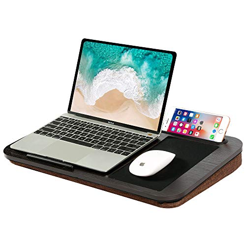 HOMEFORT Laptop Lap Desk with Built-in Mouse Pad and Phone Tablet Holder, Home Office Lap Desk, Fits up to 15