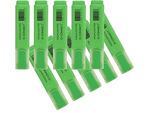 Q-Connect Green Highlighter Pen (10 Pack) KF01113