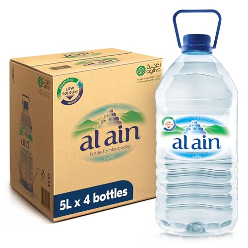 Al Ain Water 5L Pack of 4 Low Sodium Water Balanced Mineral Composition Nourishing
